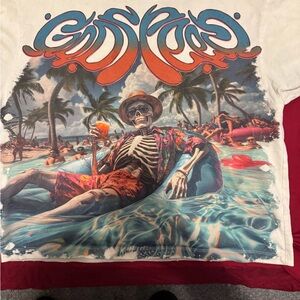 Colorful Skeleton Beach Graphic Tee